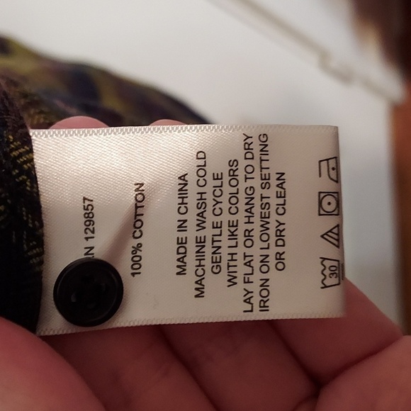 The Shirt By Rochelle Behrens Plaid Flannel Puff Shoulder - Picture 9 of 16